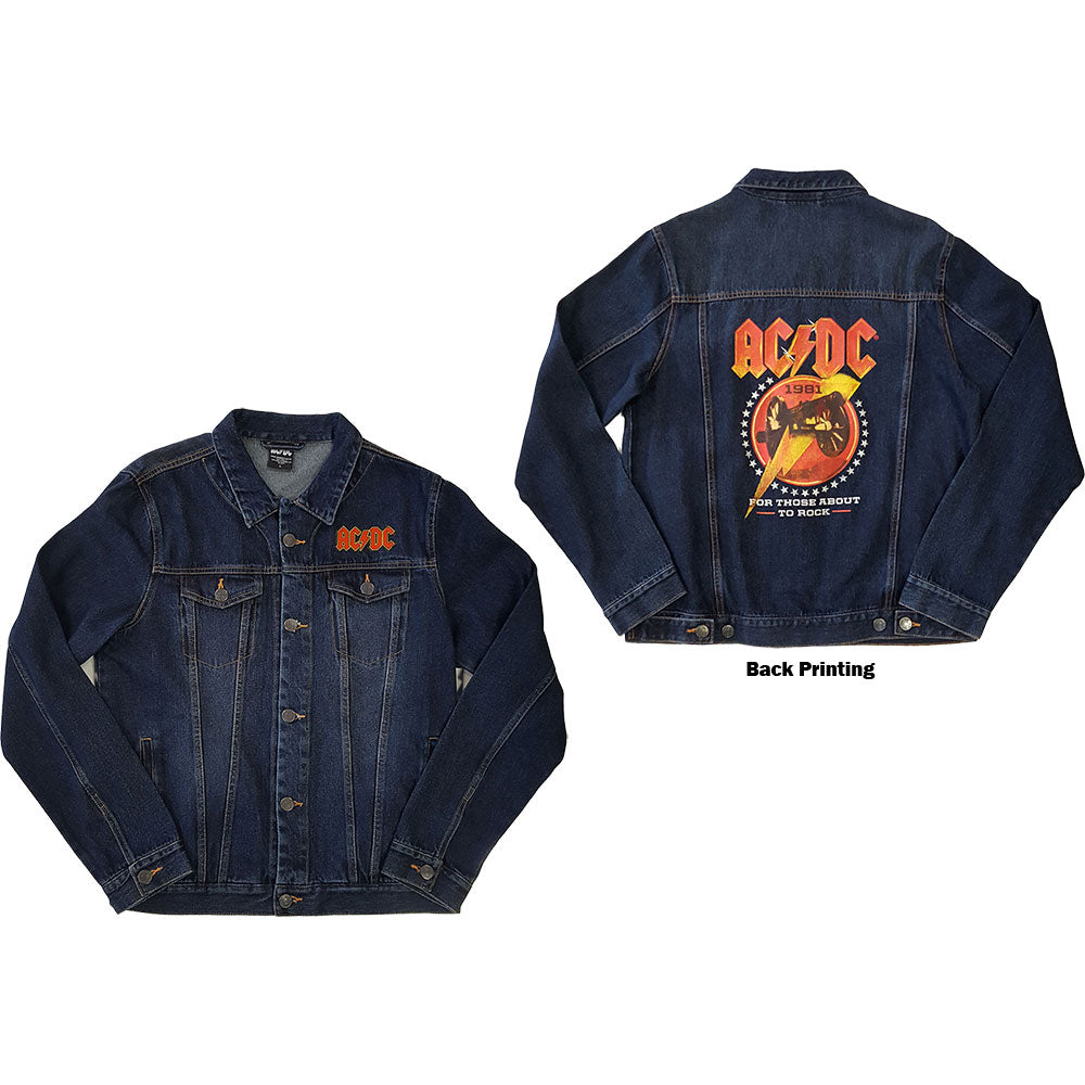 Image of AC/DC About to Rock - Denim Jacket Rock Off